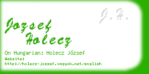 jozsef holecz business card